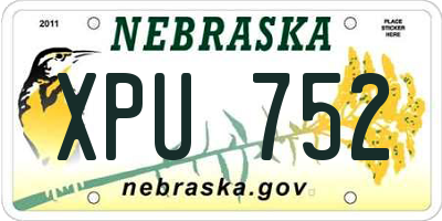 NE license plate XPU752