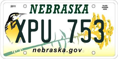 NE license plate XPU753
