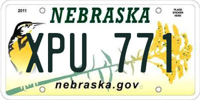 NE license plate XPU771