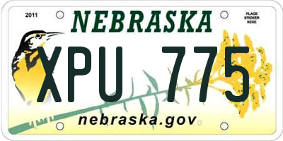 NE license plate XPU775