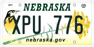 NE license plate XPU776