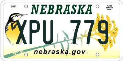 NE license plate XPU779
