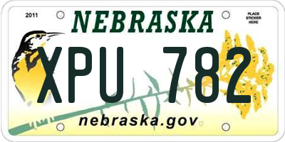 NE license plate XPU782