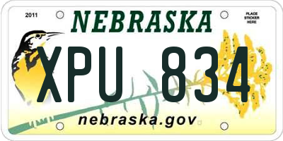 NE license plate XPU834