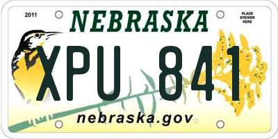 NE license plate XPU841