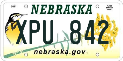 NE license plate XPU842