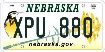 NE license plate XPU880