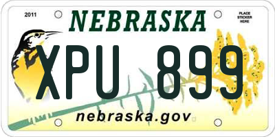 NE license plate XPU899