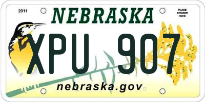 NE license plate XPU907