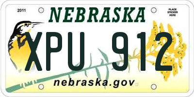 NE license plate XPU912