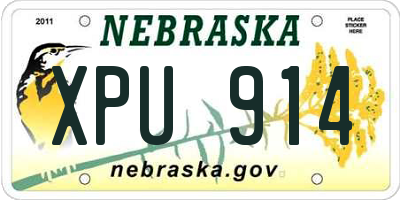 NE license plate XPU914