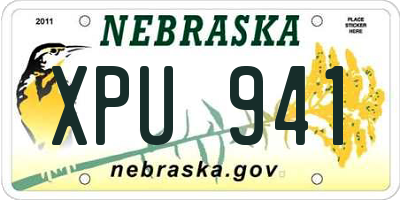 NE license plate XPU941