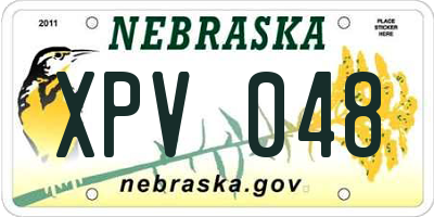NE license plate XPV048