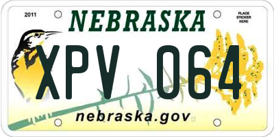 NE license plate XPV064