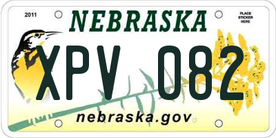 NE license plate XPV082