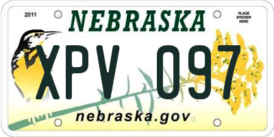 NE license plate XPV097