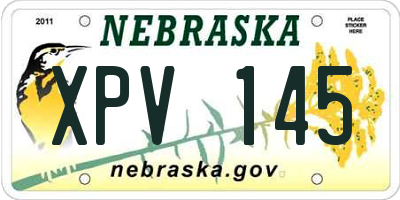 NE license plate XPV145
