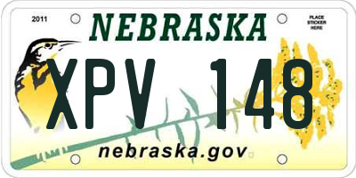 NE license plate XPV148