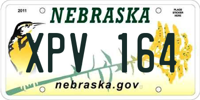 NE license plate XPV164