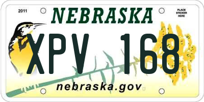 NE license plate XPV168