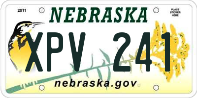 NE license plate XPV241