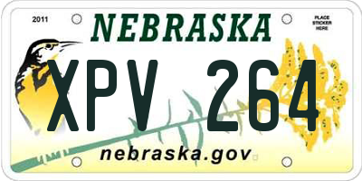 NE license plate XPV264