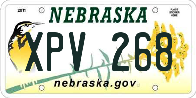 NE license plate XPV268