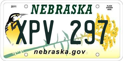 NE license plate XPV297