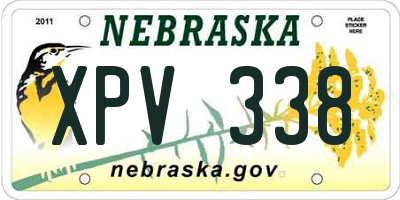 NE license plate XPV338