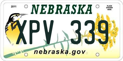 NE license plate XPV339