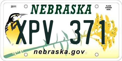 NE license plate XPV371