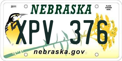 NE license plate XPV376