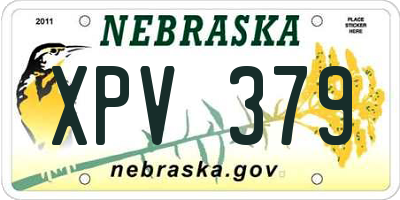 NE license plate XPV379