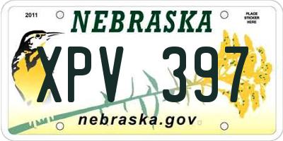 NE license plate XPV397