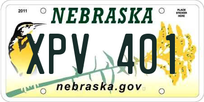 NE license plate XPV401