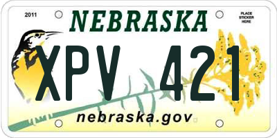 NE license plate XPV421