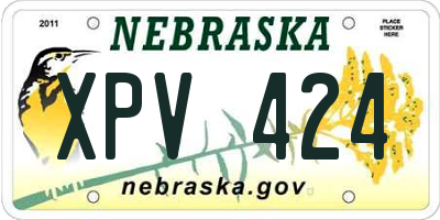 NE license plate XPV424