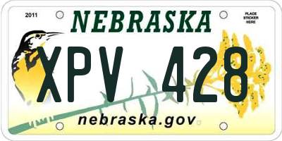 NE license plate XPV428