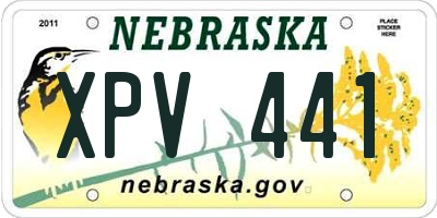 NE license plate XPV441
