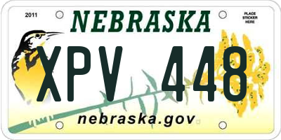 NE license plate XPV448