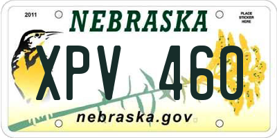 NE license plate XPV460