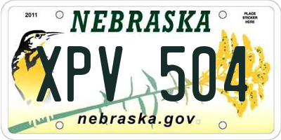 NE license plate XPV504