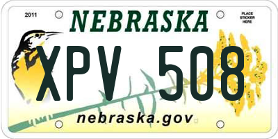 NE license plate XPV508