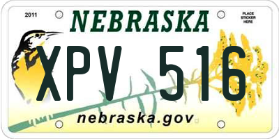 NE license plate XPV516