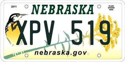 NE license plate XPV519
