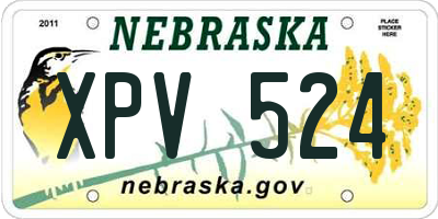 NE license plate XPV524