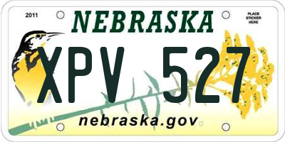 NE license plate XPV527
