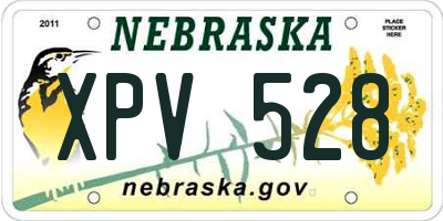 NE license plate XPV528