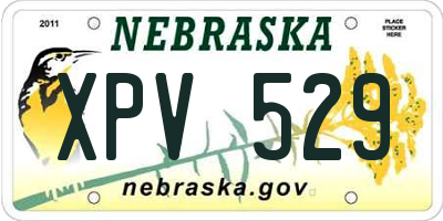 NE license plate XPV529