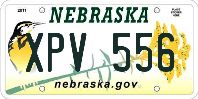 NE license plate XPV556